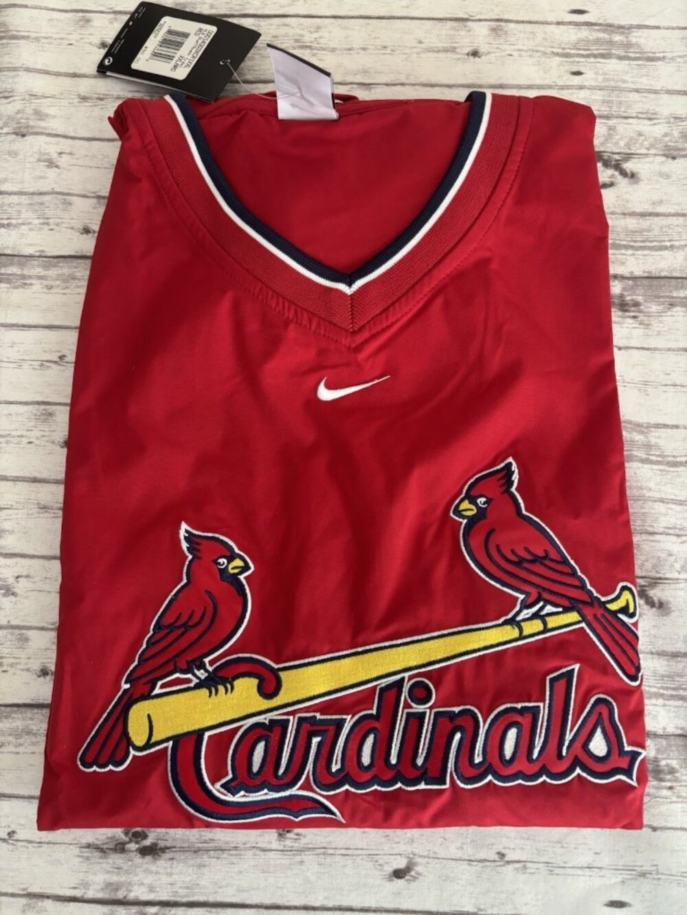 St. Louis Cardinals MLB Nike Swoosh windbreaker pullover‎ red men's 2X NWT